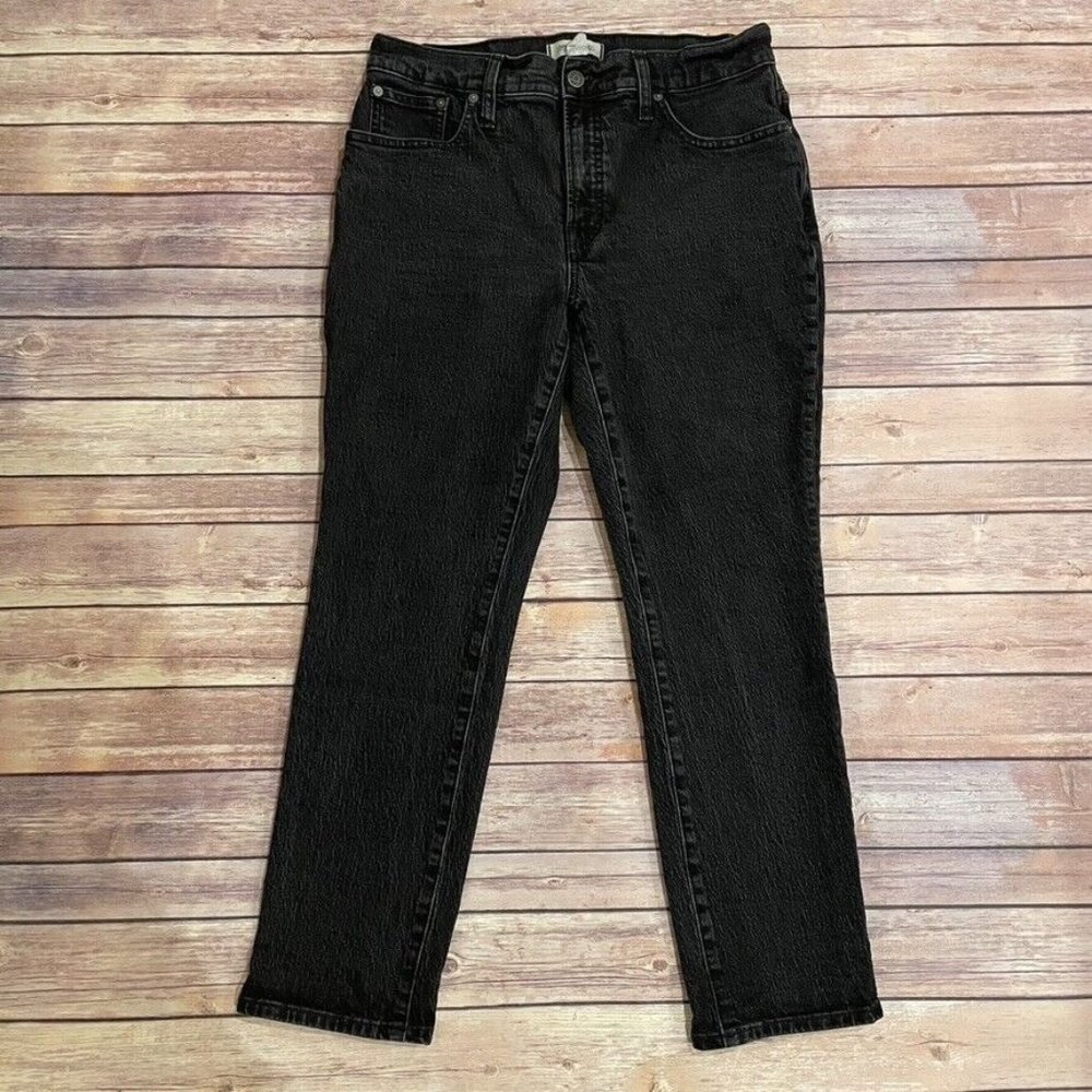 Madewell Mid Rise Perfect Vintage Jeans Clean Black Wash madewell NH629